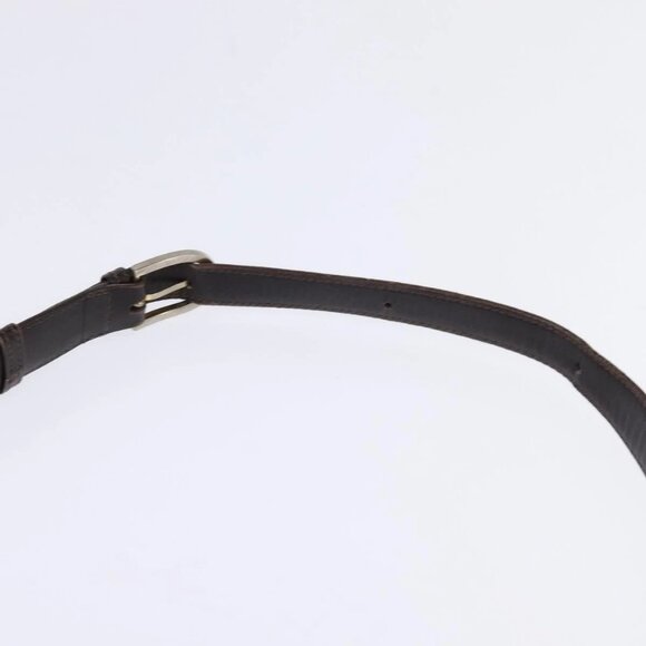 GUCCI Web Sherry Line Shoulder Bag Leather Dark Brown Gold Red Auth ep11429 - Picture 9 of 16